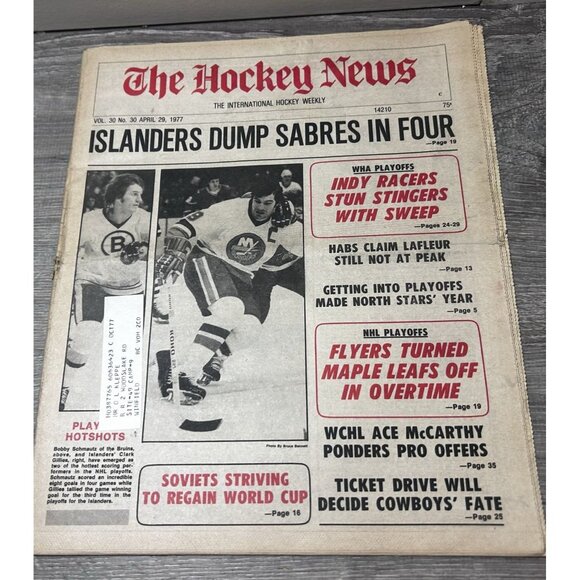 The Hockey News Vol 30 No.30 Paperback April 29, 1977 - Picture 1 of 5